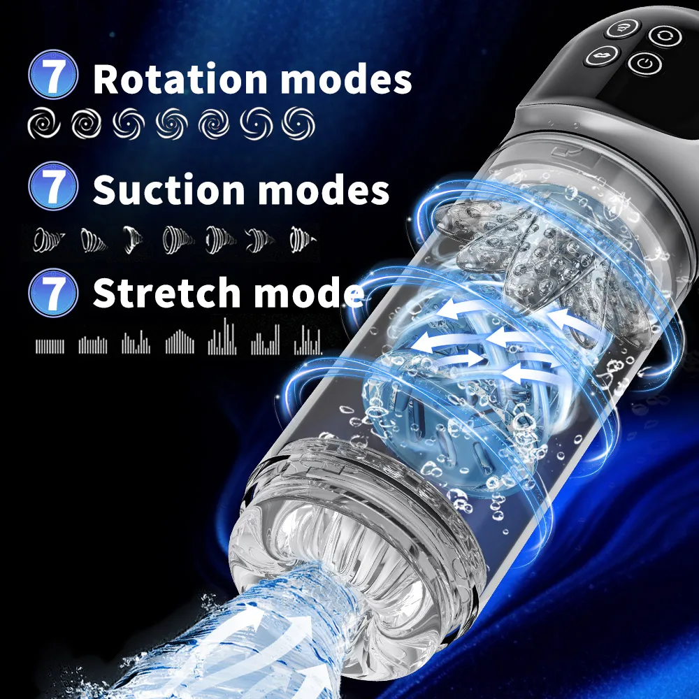 Automatic Male Masturbator Cup 7 Sucking Rotating Licking Modes Pocket Pussy Stroker Blowjob Penis Pump Sex Toys For Men - Image 2